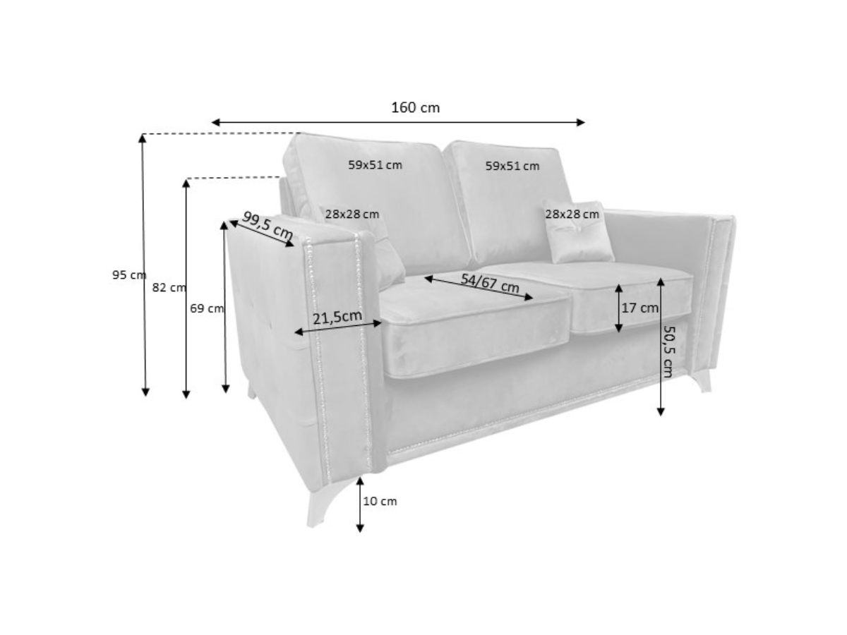 Alaska 3+2 Sofa Set Full Back Grey