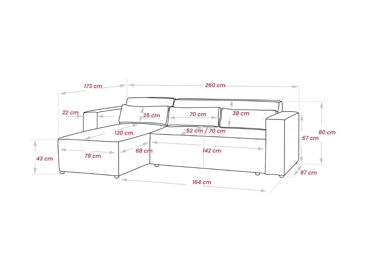 Alexa Pull Out Sofa Bed with Storage Kensington Fabric