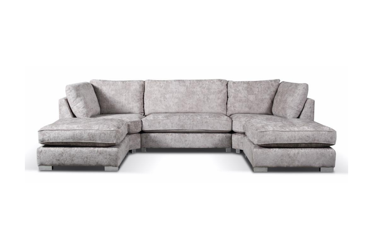 Bishop U Shape Sofa Luxe Chenille Truffle