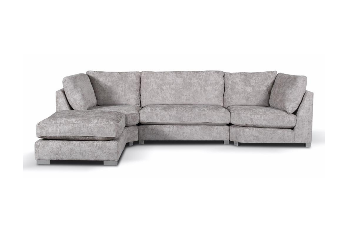 Bishop U Shape Sofa Luxe Chenille Truffle