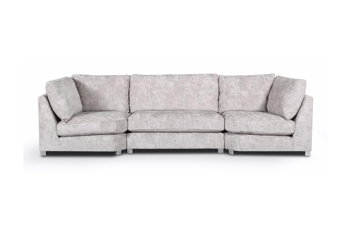 Bishop U Shape Sofa Luxe Chenille Truffle