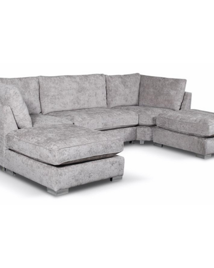 Bishop U Shape Sofa in luxury chenille with broad cushioned seats for ultimate comfort and style.