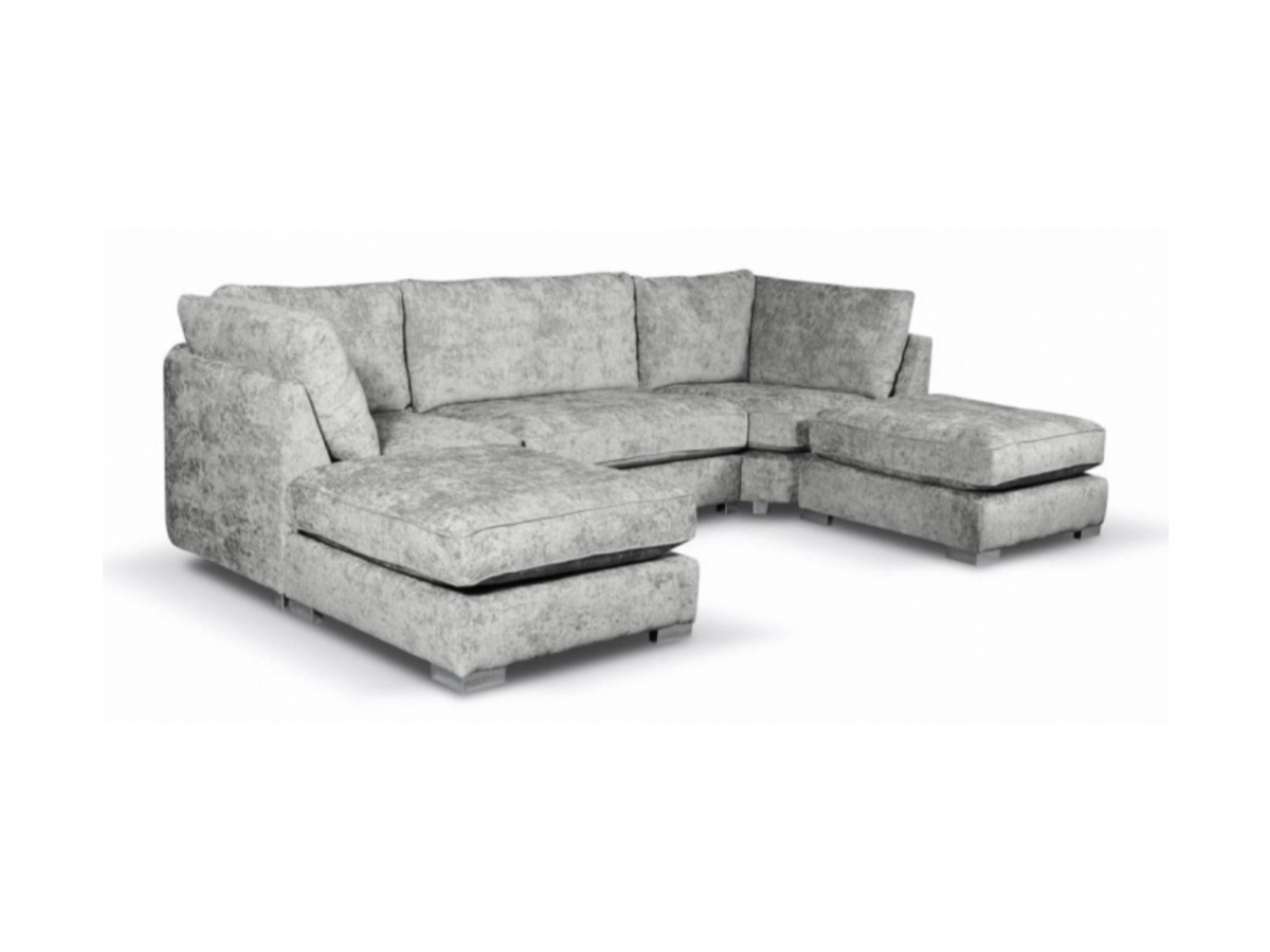 Brixton U Shape Sofa Silver