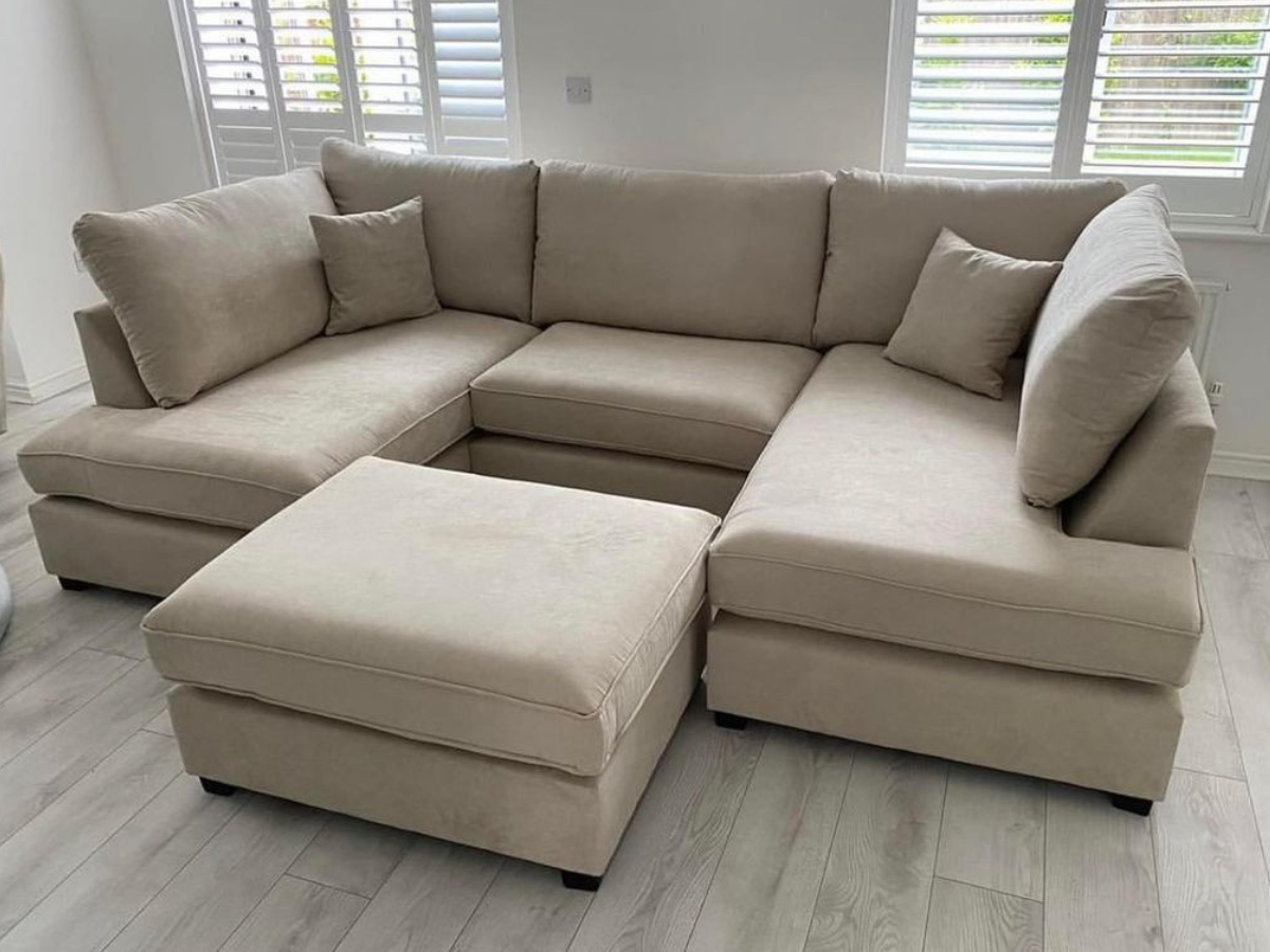 Carnaby Small U Shape Sofa with Footstool