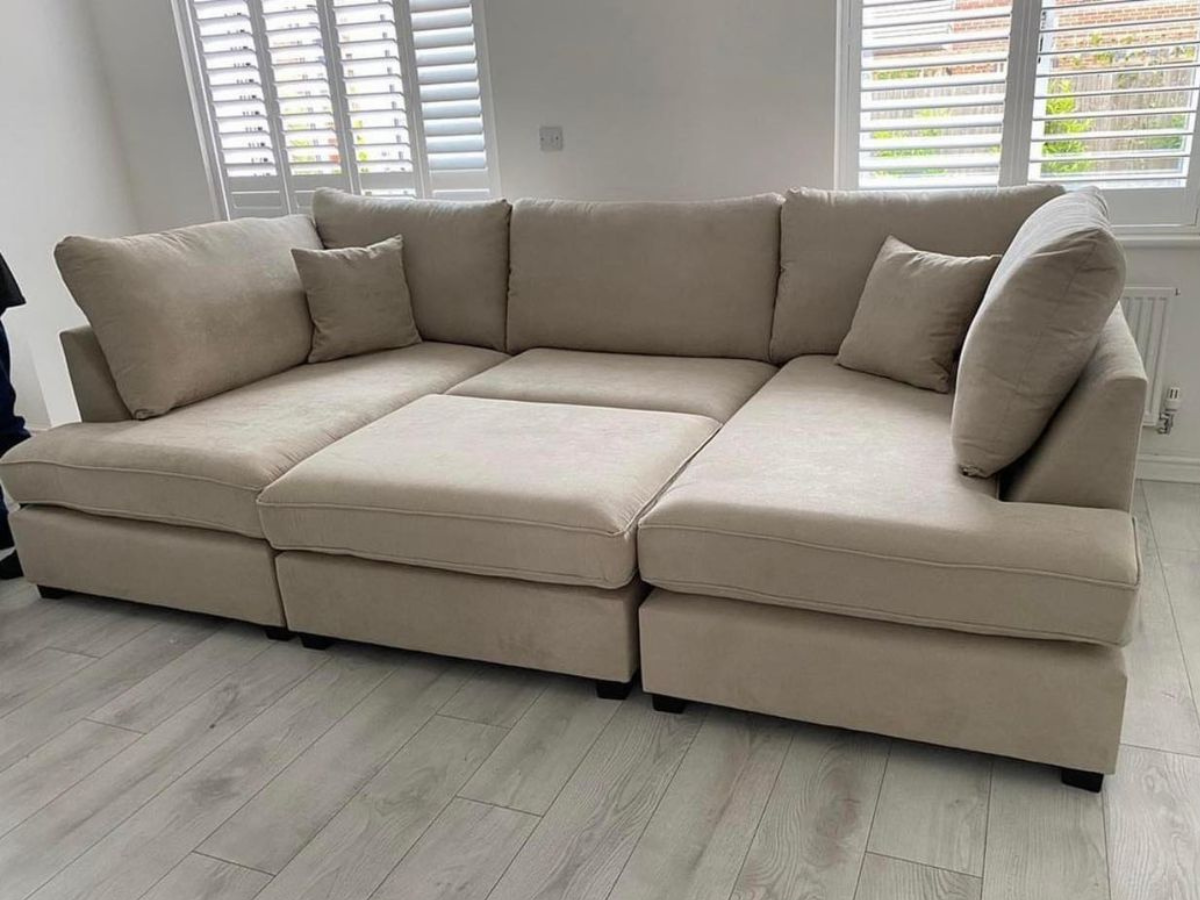 Carnaby Small U Shape Sofa with Footstool