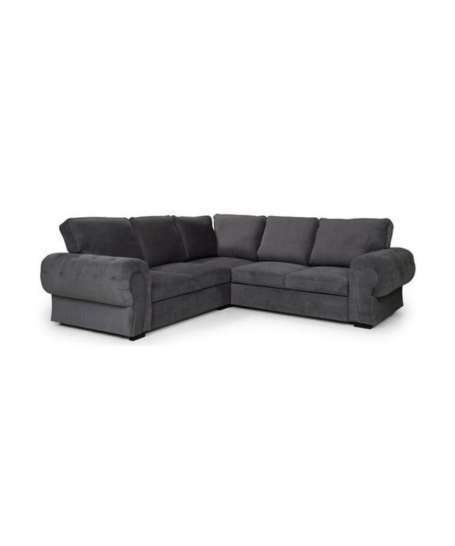 Chicago Corner Sofa Bed in grey fabric, perfect for stylish living rooms and versatile sleeping solutions.