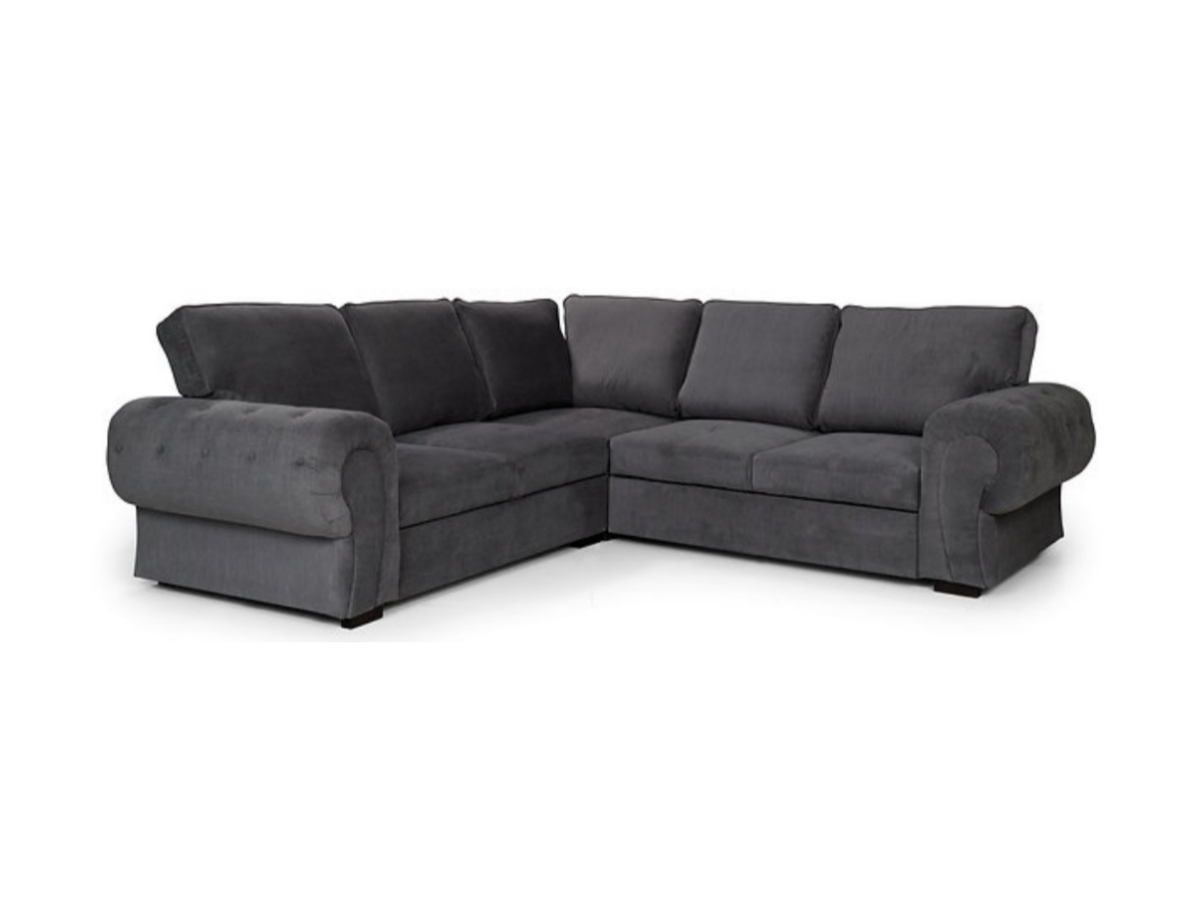 Chicago Corner Sofa Bed Full Back Sleeper Black