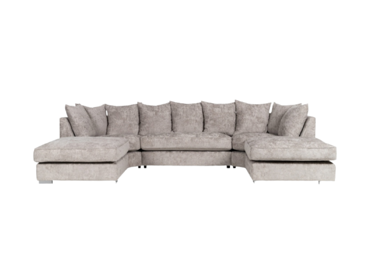 London U Shape Sofa Soft Chenille