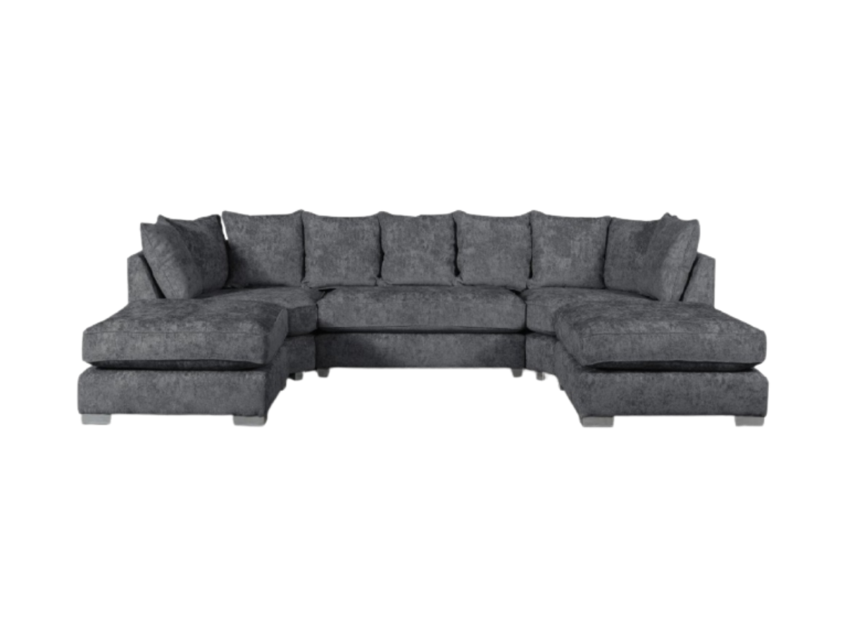 London U Shape Sofa Soft Chenille