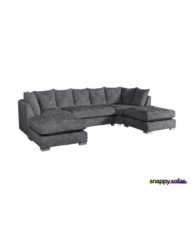 London U Shape Sofa Soft Chenille Snappy sofas