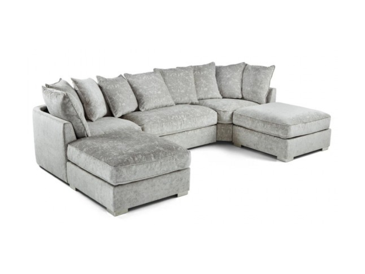 London U Shape Sofa Soft Chenille