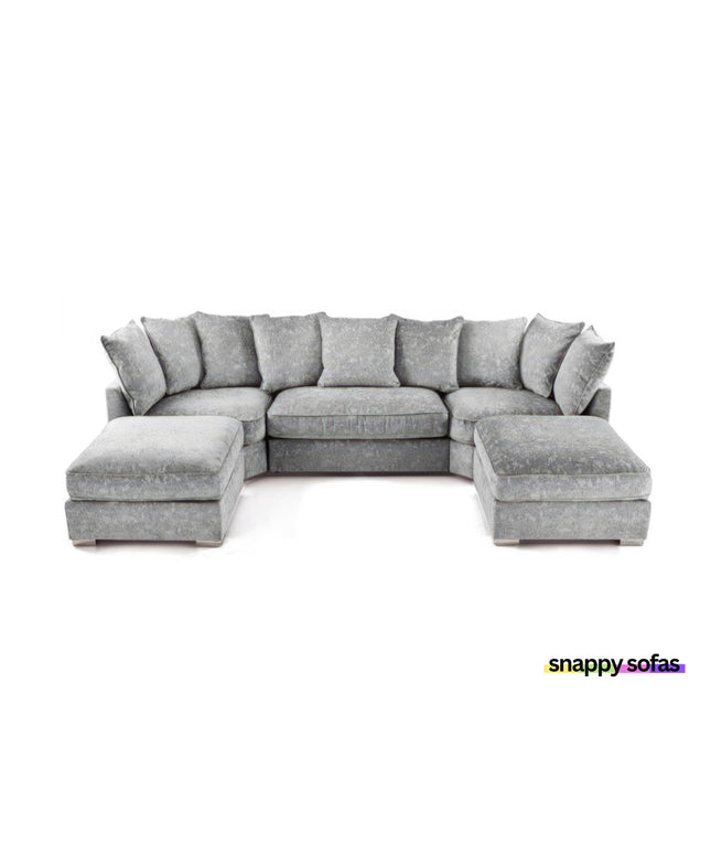 London U Shape Sofa Soft Chenille