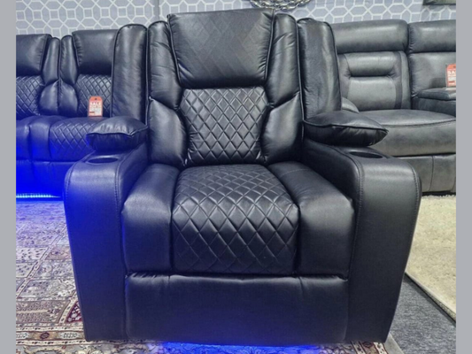 Orlando Electric Recliner Armchair Aire Leather