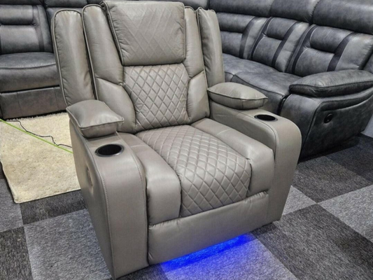 Orlando Electric Recliner Armchair Aire Leather