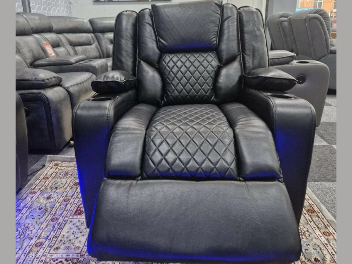 Orlando Electric Recliner Armchair Aire Leather