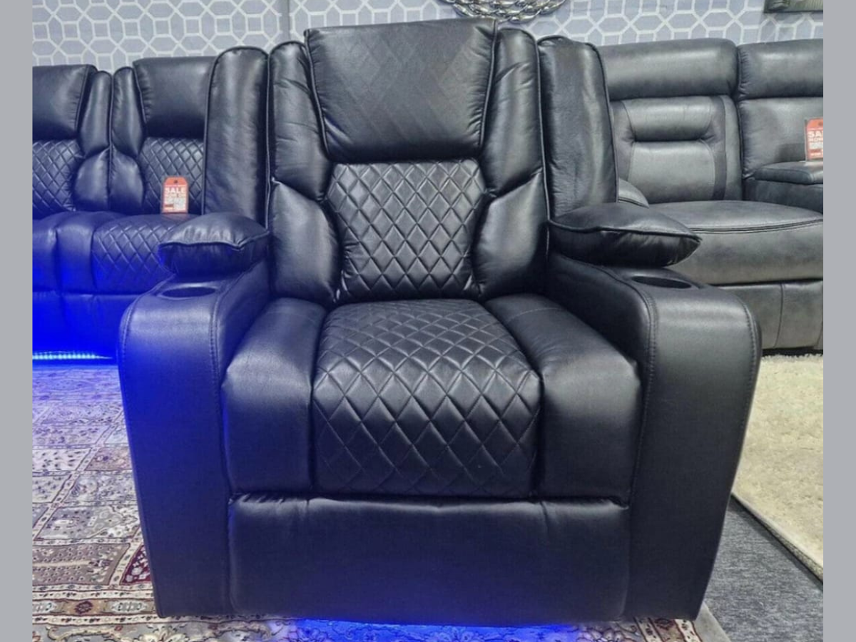 Orlando Electric Recliner Armchair Aire Leather