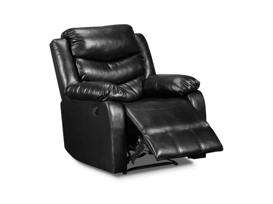 Roma Series 2 Armchair Recliner Black Classic Aire Leather