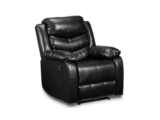 Roma Series 2 Armchair Recliner Black Classic Aire Leather