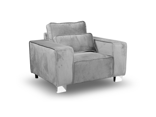 Sloane Luxury Large Armchair with Cushion Plush Velvet