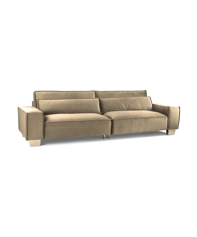 Sloane Luxury 4 Seater Sofa in plush velvet upholstery with a strong hardwood frame, ideal for stylish living rooms.