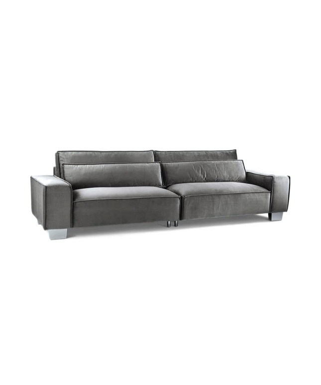 Sloane Luxury 4 Seater Sofa in premium plush velvet upholstery, perfect for casual refinement and durability.