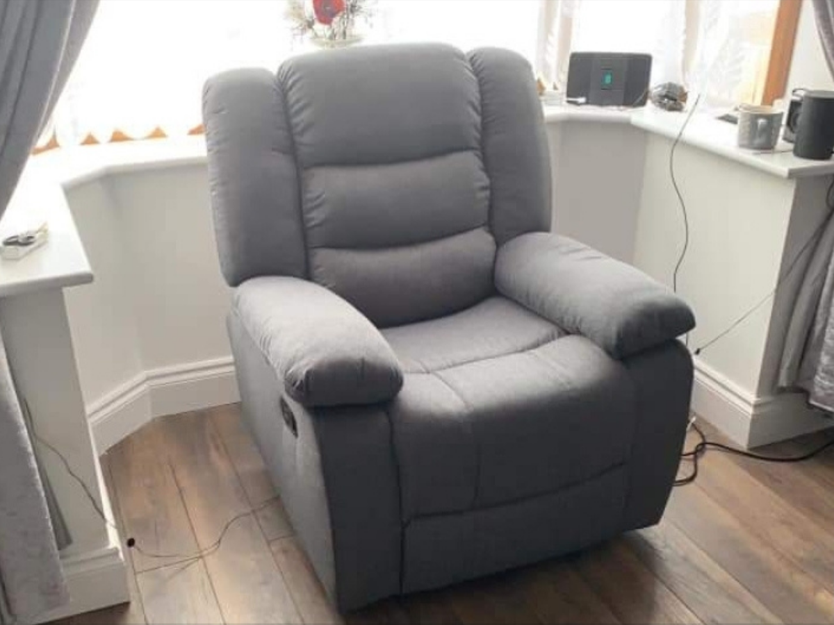 Sorrento Recliner Armchair Fabric Grey