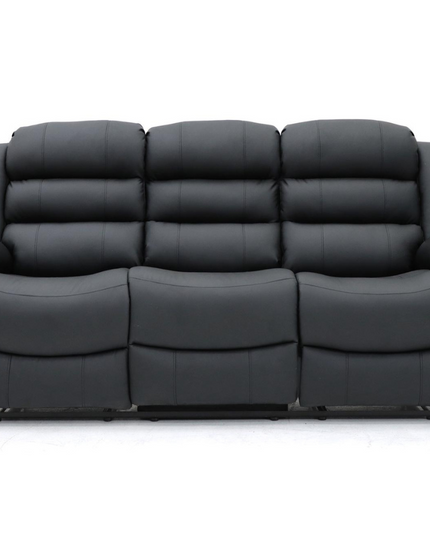 Sorrento 3 seater recliner sofa in grey chenille, offering comfort and style for formal living rooms.