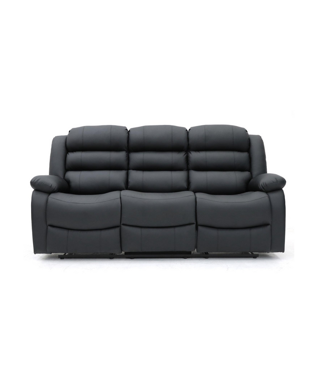 Sorrento 3 seater recliner sofa in grey chenille, offering comfort and style for formal living rooms.