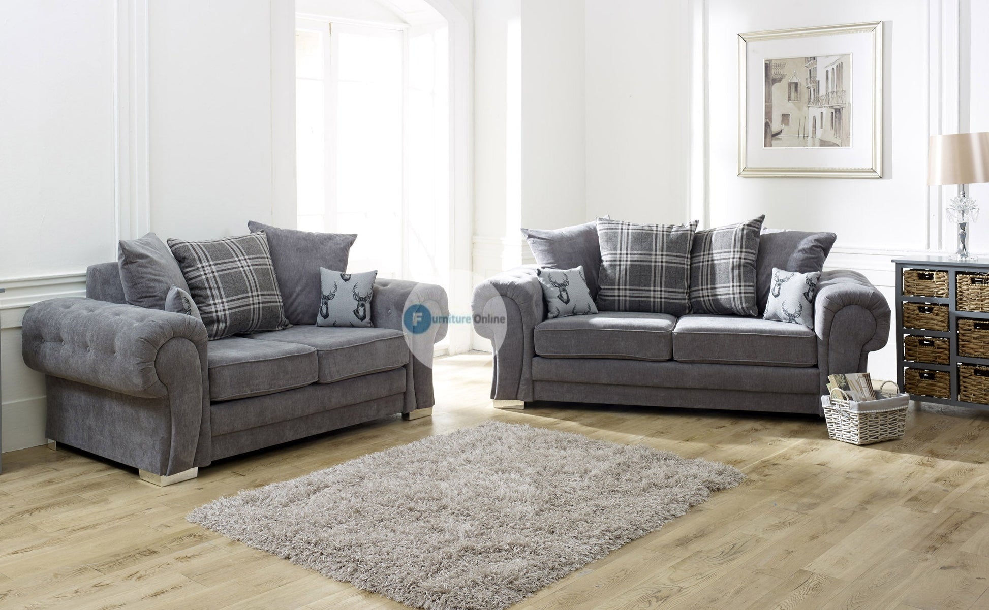 Verona 3 Seater Sofa Grey