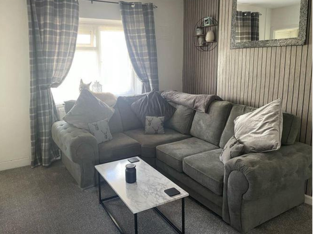 Vegas Corner Sofa 4 Seater Left Hand Full Back Grey