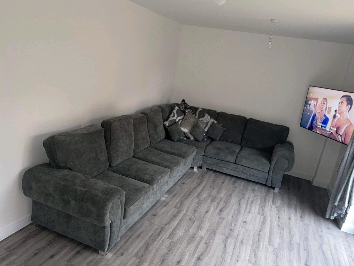 Vegas Corner Sofa 7 Seater Universal  Full Back Grey