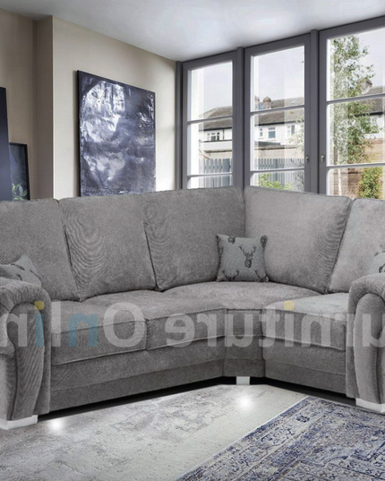 Vegas Corner Sofa 4 Seater in Grey, perfect for cozy living spaces and relaxed gatherings.