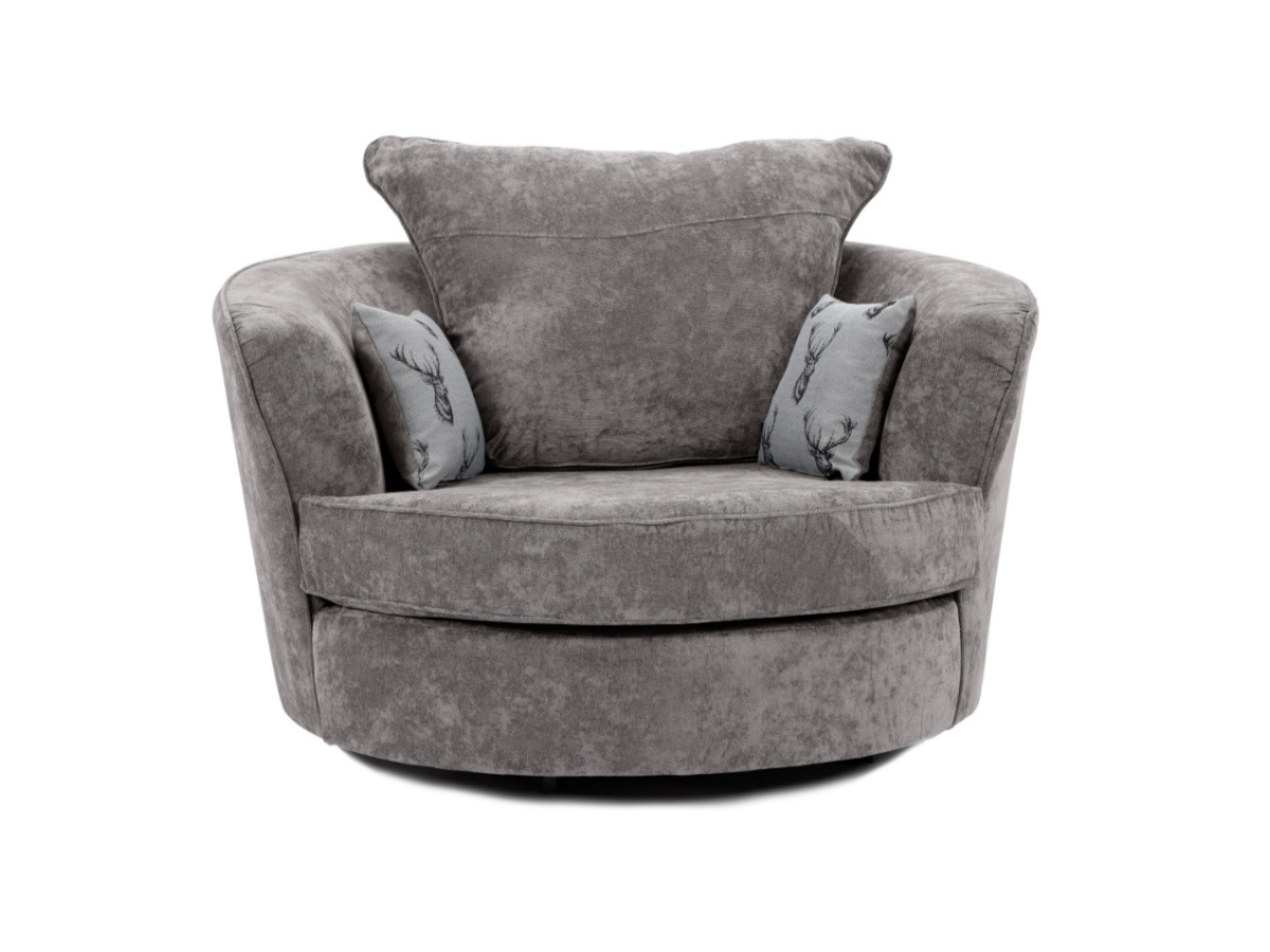 Vegas Swivel Chair Grey