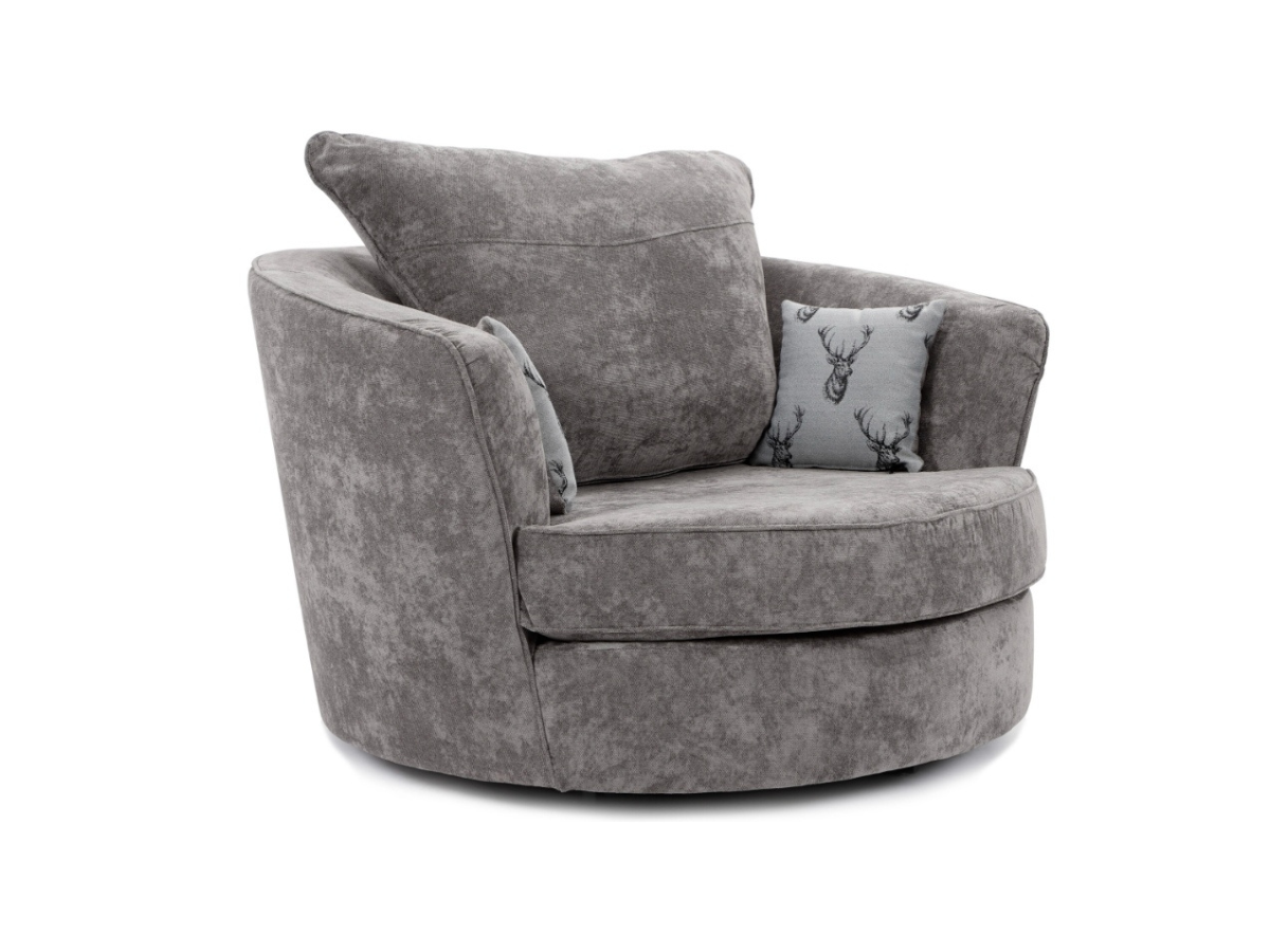 Vegas Swivel Chair Grey