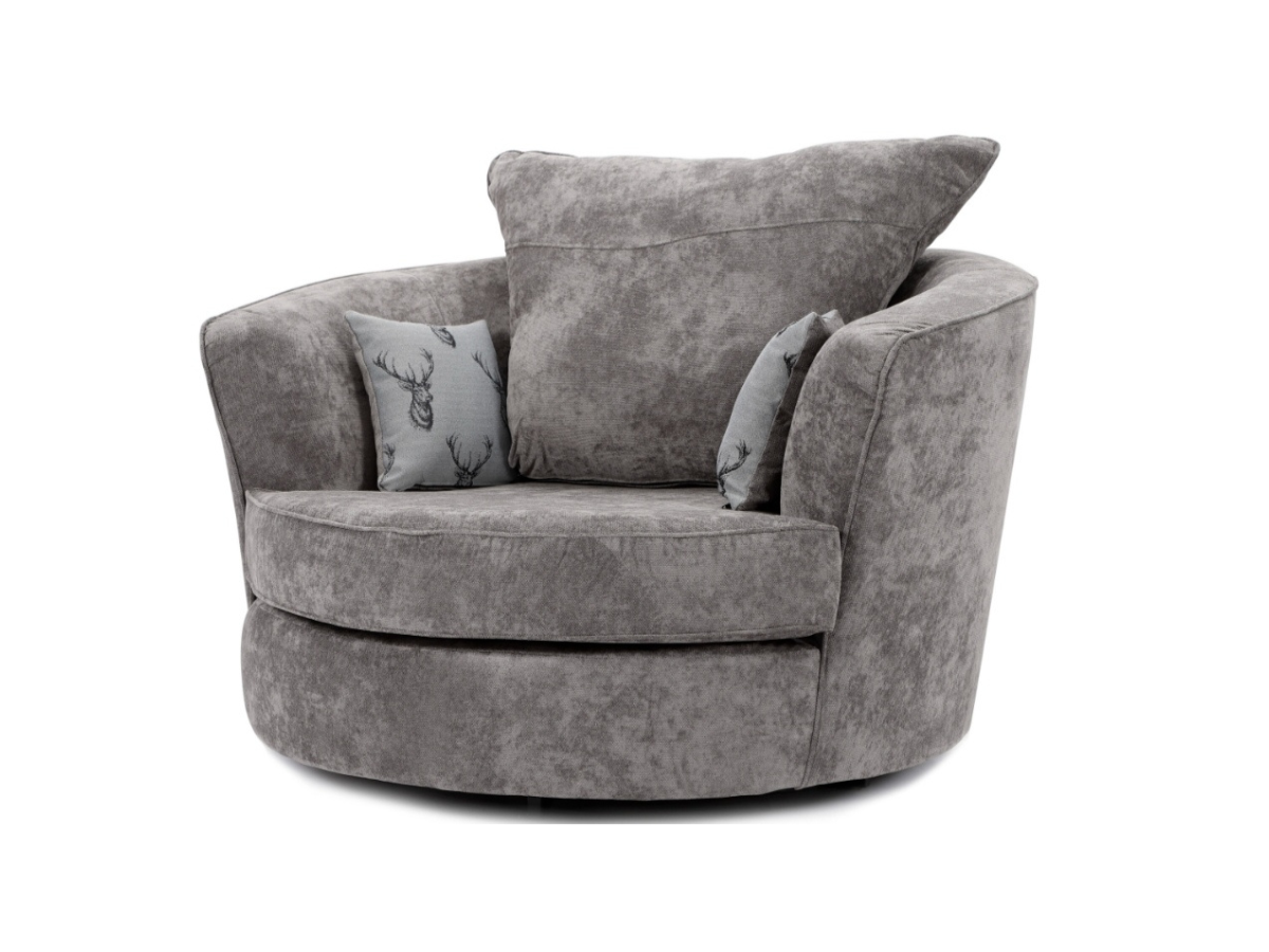 Vegas Swivel Chair Grey