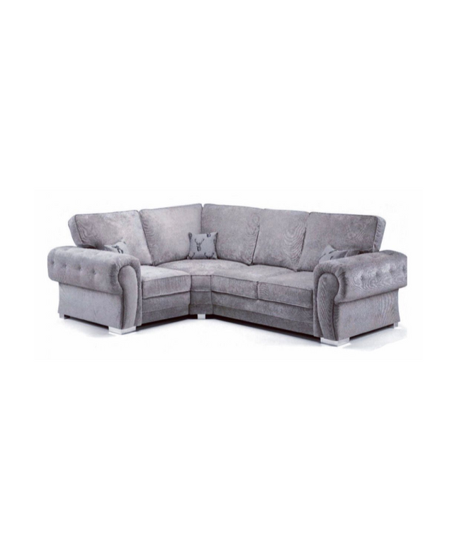 Vegas Grey Corner Sofa 4-seater with plush upholstery and cozy design for stylish living spaces.