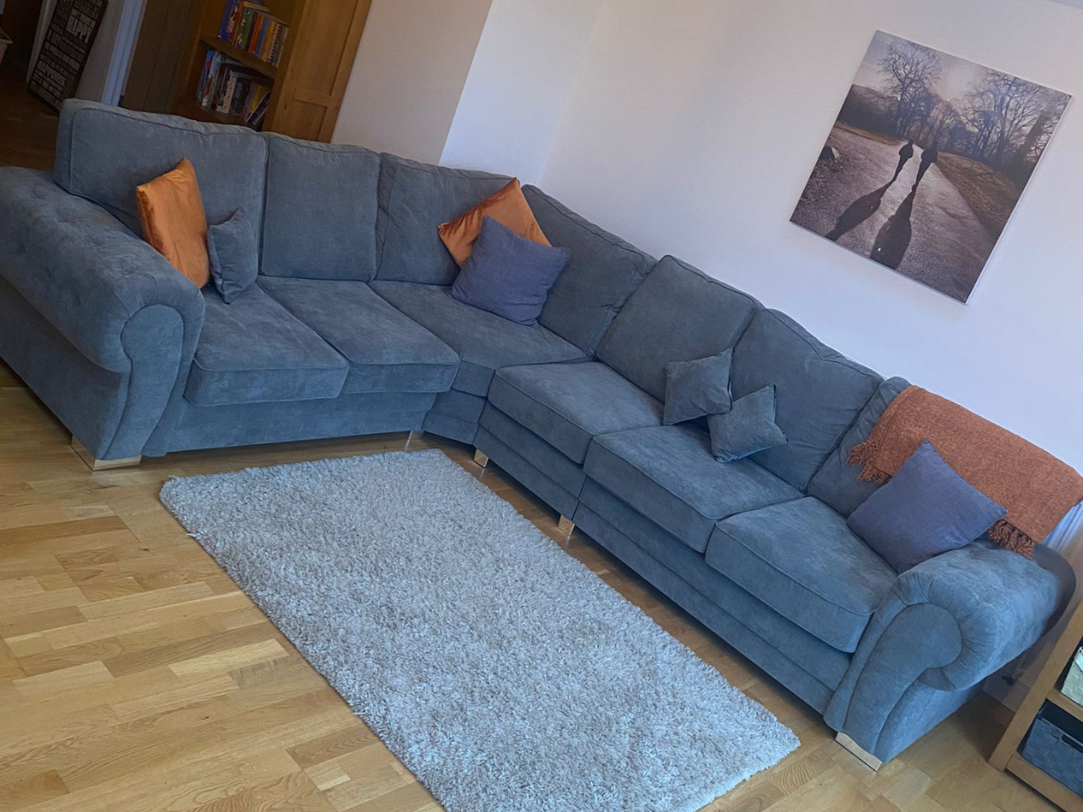 Vegas Modular Corner Sofa Full Back Grey