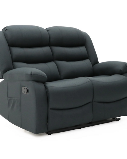 Sorrento grey recliner sofa set with modern design and plush cushions for ultimate comfort.
